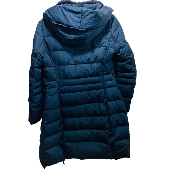 ZARA Winter Puffer Coat Womens M Black Preppy Comfort Duck Feather Down Hooded - Picture 2 of 7